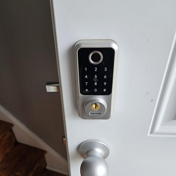 TWO Hornbill Keyless‎ Entry Door Lock Smart Deadbolt with Handlesets - Picture 4 of 12